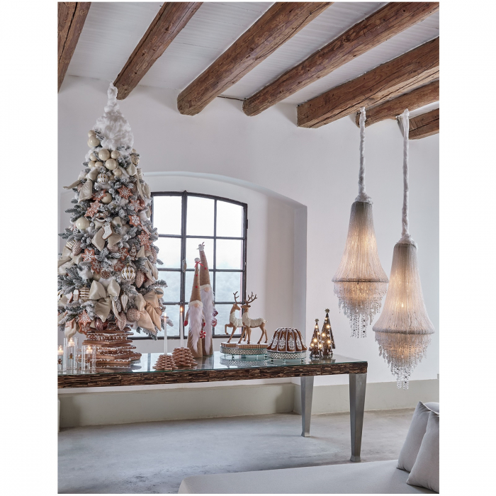 Set 8 ornamente brad model turta dulce, 12 cm, maro - BraziPremium.ro [6]