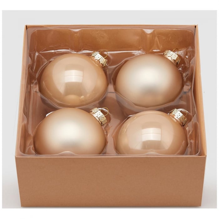 Set 4 globuri brad Christmas Dream 10 cm, somon - BraziPremium.ro [2]