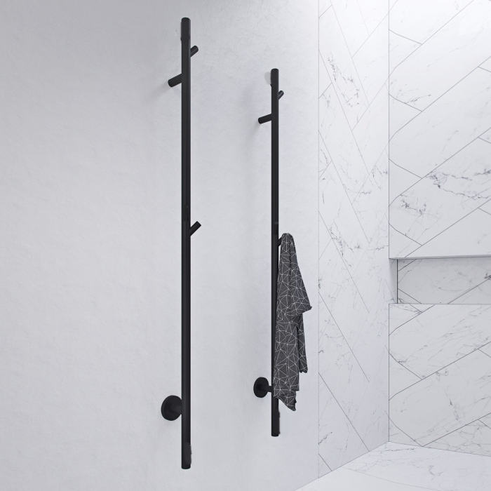 Suport vertical pentru prosoape negru mat [3]