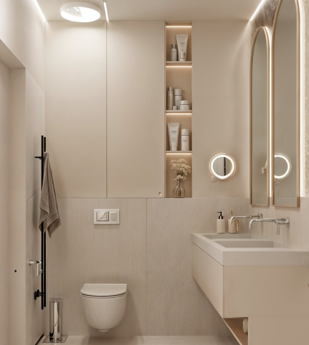 Suport vertical pentru prosoape negru mat [4]