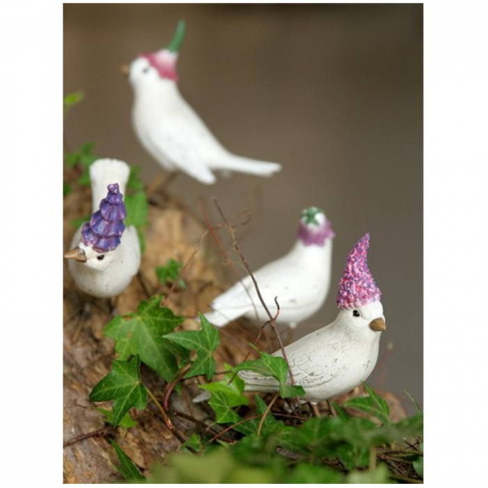 Decoratiune Pasare cu Floare, 10 cm, alb - BraziPremium.ro [7]