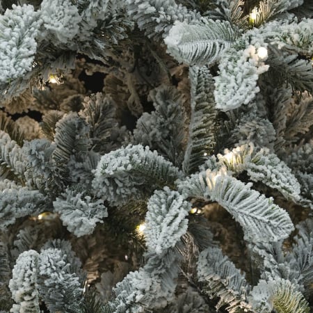 Brad artificial cu zapada si leduri Flocked Princess Pine, 200 led-uri, 210 cm - BraziPremium.ro [1]