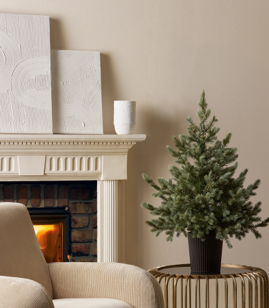 Brad artificial decorativ  Pino Argentato, ace 3D, 90 cm, verde  - BraziPremium.ro [1]