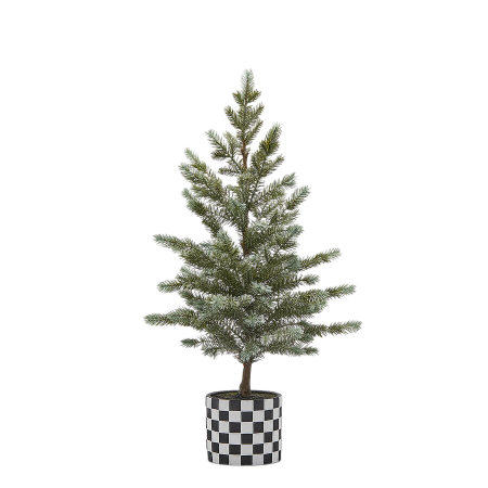 Brad artificial decorativ Pin in ghiveci, ace 3D, 78 cm, verde   - BraziPremium.ro