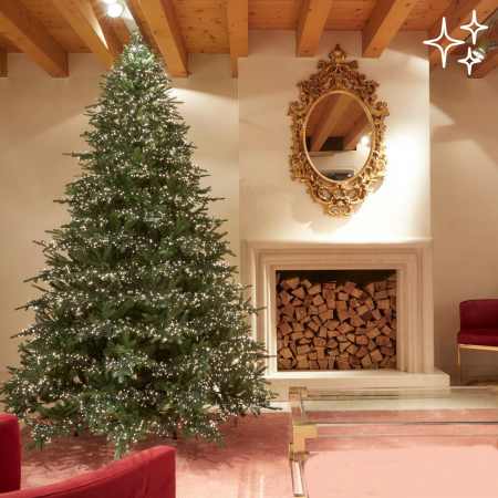 ​Brad artificial impermeabil Pin Spark de Lux cu 5060 Mini Led, exterior-interior, PE, 180 cm, verde  - BraziPremium.ro [2]