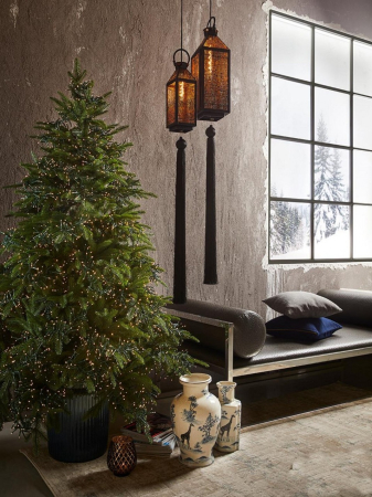 Brad artificial impermeabil Pin Spark de Lux cu 7200 Mini Led, exterior-interior, PE, 240 cm, verde  - BraziPremium.ro [2]