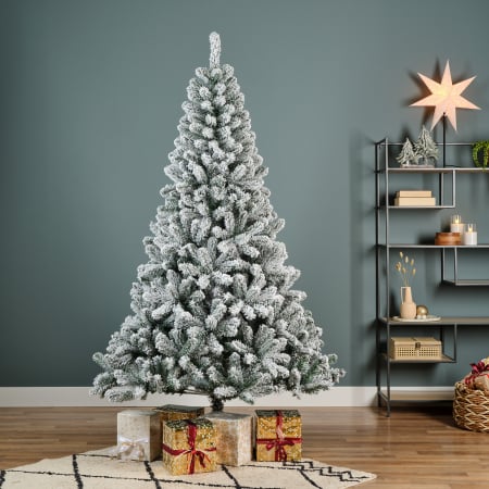 Brad artificial cu zapada Monarch pine, 210 cm, PVC, alb - BraziPremium.ro [3]