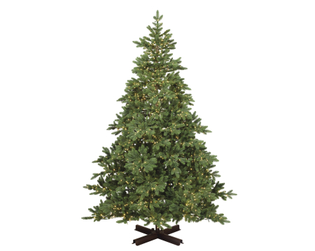 Brad Artificial Premium Rossland 240 cm, Full 3D (100% PE), 3800 LED-uri lumina calda, 8 Funcții, Timer, verde [0]