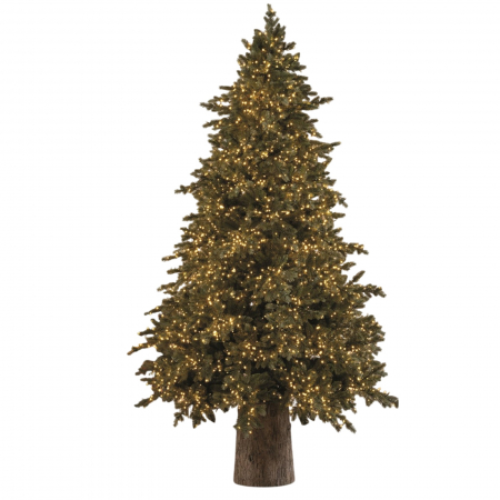 Brad artificial Pino Argentato de Lux cu telecomanda si 8500 Mini Led, PE, 300 cm, verde - BraziPremium.ro [9]