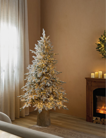 BRAZI ARTIFICIALI - Brad artificial Pino Cortina cu zapada si bagheta, 1800 MiniLed-uri, 10 functii, 180 cm