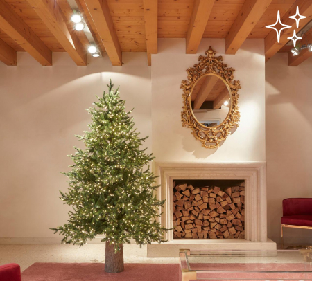 Brazi artificiali cu luminite - Brad artificial Pino Luxury cu lumini si telecomanda, 180 cm, 3000 LED uri, PE, verde