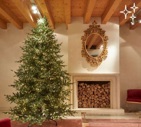 Brazi artificiali cu luminite - Brad artificial Pino Luxury cu lumini si telecomanda, 300 cm, 7000 LED uri, PE, verde