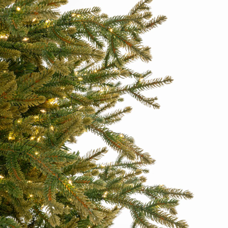Brad artificial Premium Highlands cu lumini, 8 functii, 3000 LED, 240 cm, cablu cupru, verde [1]
