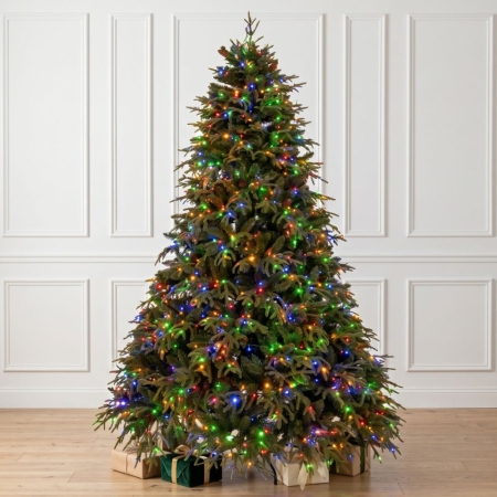 Brad artificial Premium Franklin cu lumini si conuri naturale, 3100 LED, 300 cm, verde [3]
