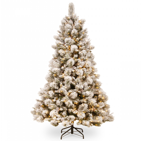 COLECTII CRACIUN 2025 - Brad artificial Premium Snowy  Bedford cu lumini ,zapada si conuri de brad, 550 LED ,PE, 213 cm, alb