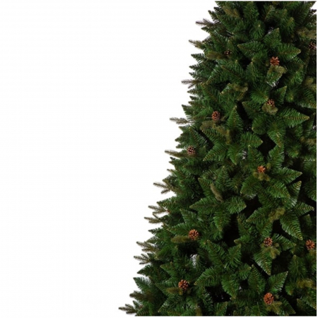 Brad artificial Premium Pin Caucasian cu conuri, PE+PVC, 250 cm, verde - BraziPremium.ro [1]