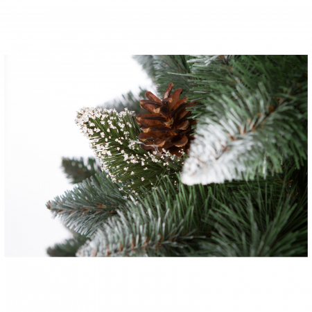 Brad artificial Pin Diamond cu conuri si zapada , PVC, 180 cm, verde  - BraziPremium.ro [8]