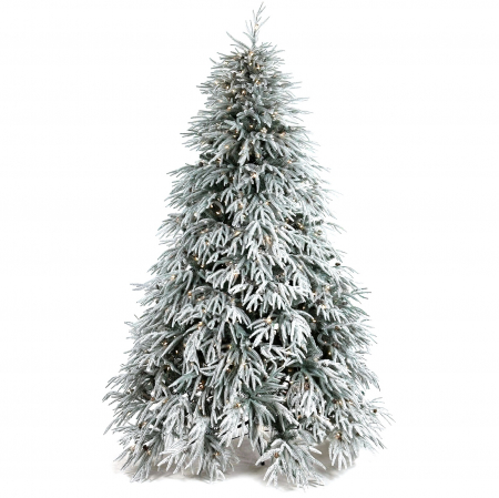 Disney Magic Christmas - Brad artificial Snowy River cu zapada si lumini, PE, 228 cm, 700 leduri  - BraziPremium.ro