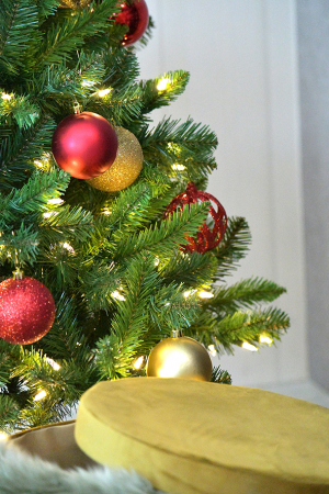 Brad artificial verde Akron cu lumini, PVC, 198 cm, 350 leduri,  verde  - BraziPremium.ro [2]