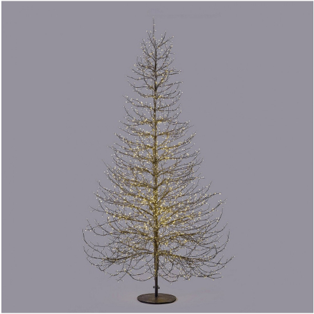 Brad decorativ Albero Faggio, 4060 MicroLED, 240 cm, IP44, exterior/interior, negru - BraziPremium By OLLMA [1]