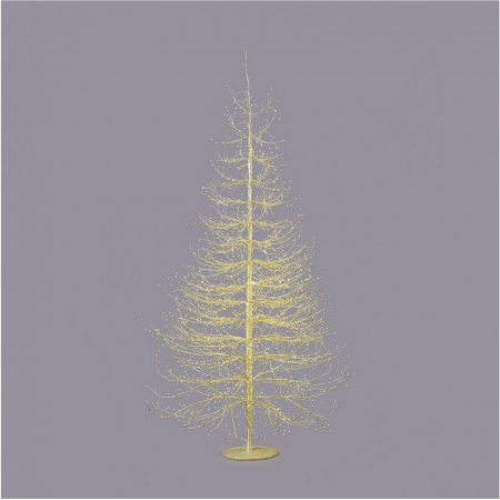 Brad decorativ Albero Faggio, 2690 MicroLED, 210 cm, IP44, exterior/interior, auriu - BraziPremium By OLLMA [2]