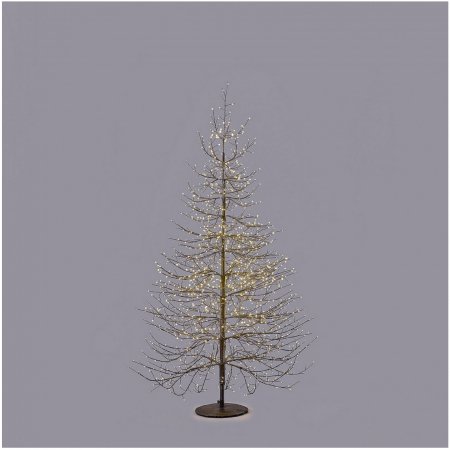 Brad decorativ Albero Faggio, 1940 MicroLED, 180 cm, IP44, exterior/interior, negru - BraziPremium By OLLMA [2]