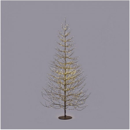 Brad decorativ Albero Faggio, 2690 MicroLED, 210 cm, IP44, exterior/interior, negru - BraziPremium By OLLMA [2]