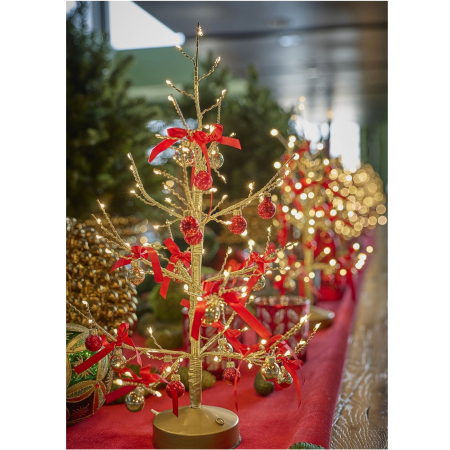 Copac decorativ Albero Faggio, 90 MiniLED, interior, 45x10 cm, auriu​​​​​​​ - BraziPremium By OLLMA [2]