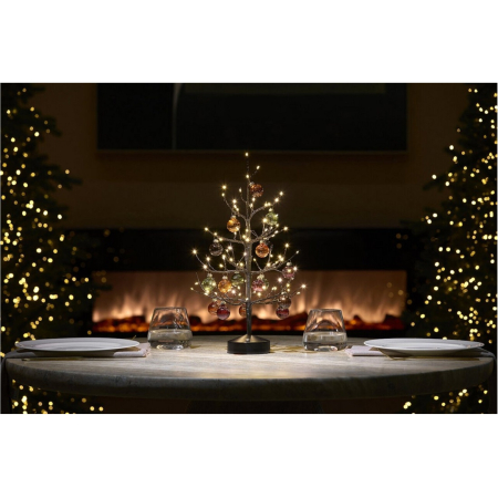 Copac decorativ Albero Faggio, 90 MiniLED, interior, 45x10 cm, negru​​​​​​​ - BraziPremium By OLLMA [7]