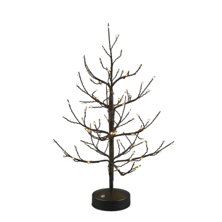 Decoratiuni Craciun pentru Casa - Copac decorativ Albero Faggio, 90 MiniLED, interior, 45x10 cm, negru​​​​​​​ - BraziPremium By OLLMA