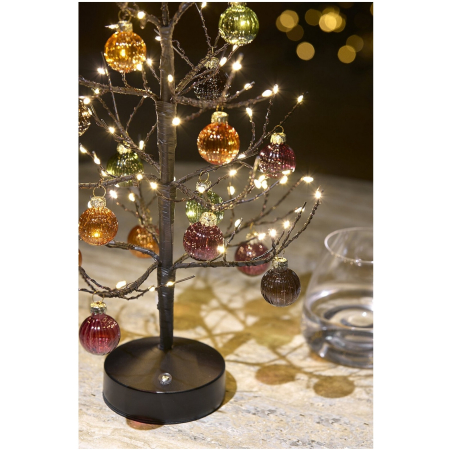 Copac decorativ Albero Faggio, 90 MiniLED, interior, 45x10 cm, negru​​​​​​​ - BraziPremium By OLLMA [3]