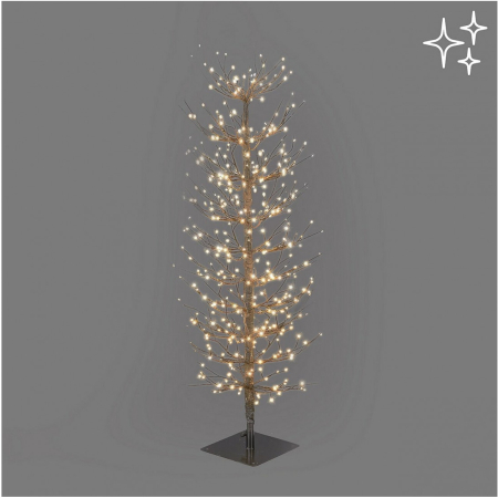 Copac decorativ Faggio, 400 LED, 120x40 cm, IP44, negru​​​​​​​ - BraziPremium By OLLMA [3]