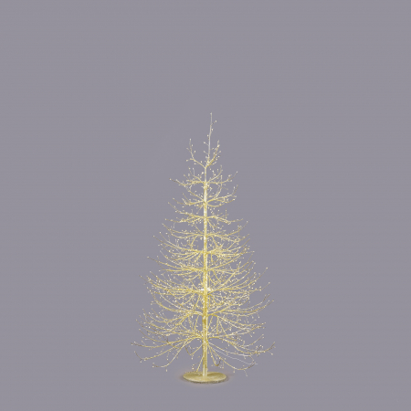 Brad decorativ Albero Faggio, 1440 MicroLED, 150 cm, IP44, exterior/interior, auriu - BraziPremium By OLLMA [2]