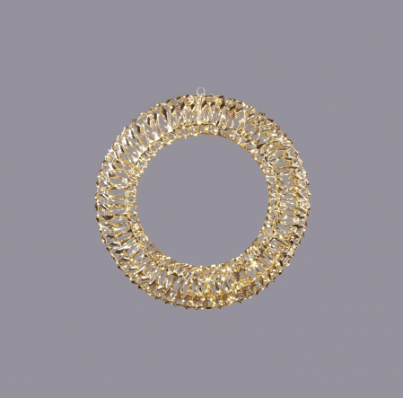 Coronita Craciun cu microleduri, 50 cm, auriu - Brazipremium.ro [1]