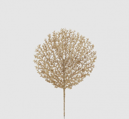 Decoratiune brad, Crenguta model Coral, 48 cm, auriu  - BraziPremium.ro [1]