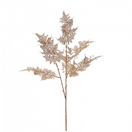 Flori pentru brad - Decoratiune brad ramura Asparagus, 80 cm, auriu - BraziPremium.ro