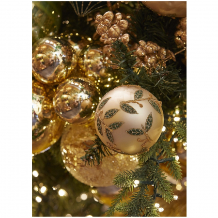 Decoratiune brad ramura Eucalipt Glitter, 60 cm, auriu - BraziPremium.ro [4]