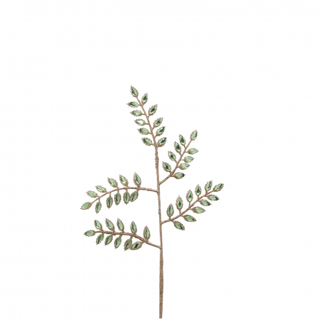 Flori pentru brad - Decoratiune brad ramura Feriga, 40 cm, verde - BraziPremium.ro