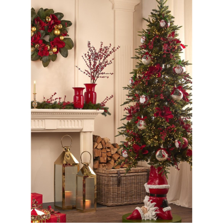 Decoratiune brad ramura Ilex, 85 cm, rosu - BraziPremium By OLLMA [2]