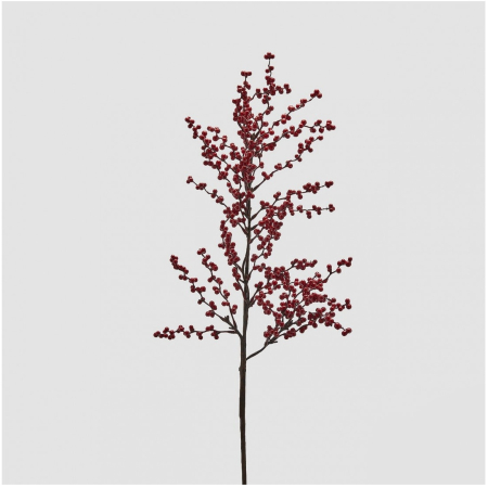 Decoratiune brad ramura Ilex, 80 cm, rosu - BraziPremium By OLLMA [1]