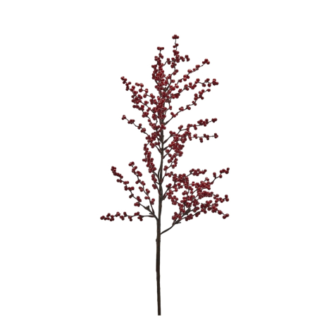 Decoratiune brad ramura Ilex, 80 cm, rosu - BraziPremium By OLLMA
