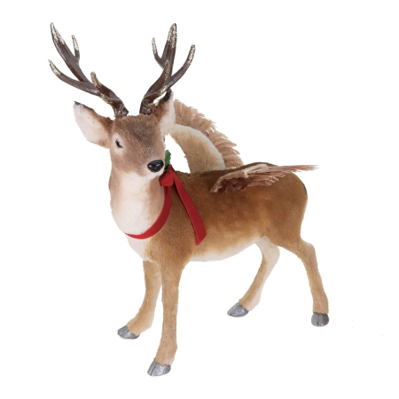 Decoratiune Craciun Cerb cu aripi, 75 cm, maro - BraziPremium By OLLMA