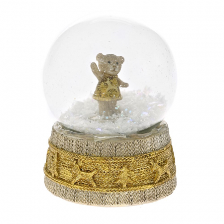 Decoratiuni Craciun pentru Casa - Decoratiune Craciun Glob de Zapada ursuletul Bruno, 8.5 cm