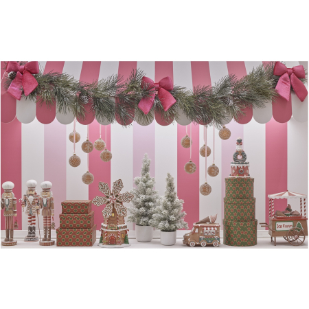 Decoratiune Craciun Masina din martipan, 22x26x13.5 cm, multicolor - BraziPremium By OLLMA [2]
