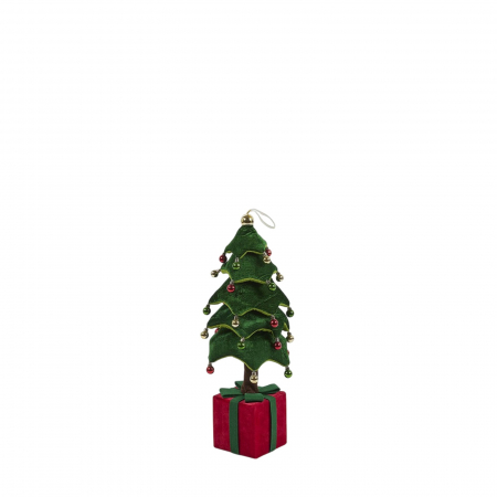 Obiecte decorative - Decoratiune Craciun model Brad impodobit cu globuri, 70 cm, verde - BraziPremium.ro
