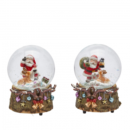 Decoratiune Craciun model Glob de zapada cu Mos Craciun, 15x10 cm, multicolor - BraziPremium.ro [2]