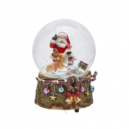 Decoratiune Craciun model Glob de zapada cu Mos Craciun, 15x10 cm, multicolor - BraziPremium.ro [1]