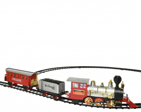 Decoratiuni Craciun pentru Casa - Decoratiune Craciun Tren Animat cu lumini si sunete, 57x27x7 cm - BraziPremium.ro