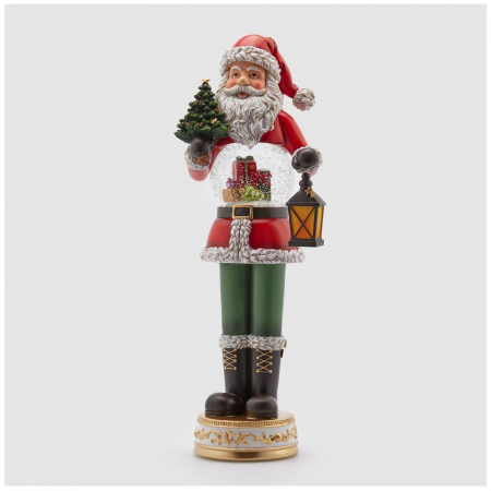 Decoratiune Mos Craciun model Glob de zapada cu muzica si lumini, 50x13 cm, multicolor - BraziPremium.ro [1]