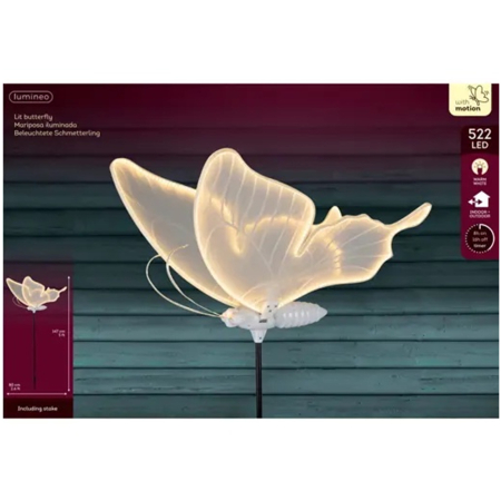 Decoratiune exterior Craciun Fluture cu aripi in miscare, lumina calda, 522 LED-uri, 65x80x32 cm - BraziPremium By OLLMA [4]